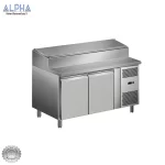 S/S two door salad counter chiller | Stainless Steel Salad Chiller & Pizza Preparation Counter  Door Model SH 2000/700 | salad bar refrigeration unit | SH2000/700 | Saladette Preparation Chiller New Series SH 2000/700, SALADETTE CHILLER 2 DOORS
