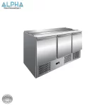 S/S saladette counter 136 cm | Three Door Counter Chiller, REFRIGERATED SALADETTES FOR SALADS