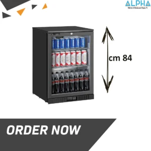 Bar Cooler Single door Single door bar cooler | Back bar cooler | back bar chillers | 1 door Mini bar cooler | Back bar cooler 1 hinged door | BOTTLE COOLER 1  HINGED DOORS - BLACK