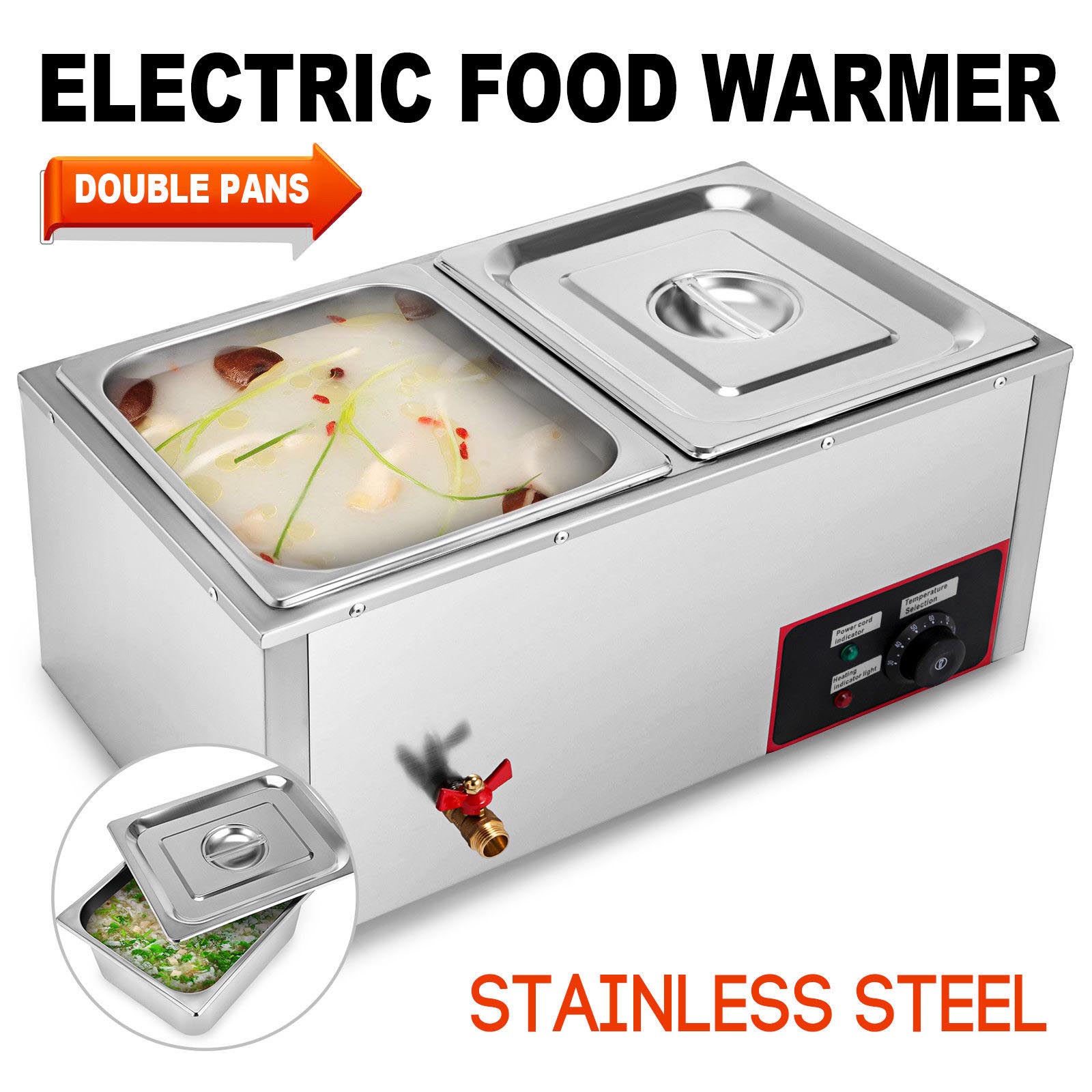 Bain Marie 2x1/2 GN Pan