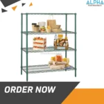 Green Epoxy Wire Shelving 120