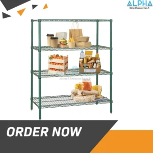 Green Epoxy Wire Shelving 120