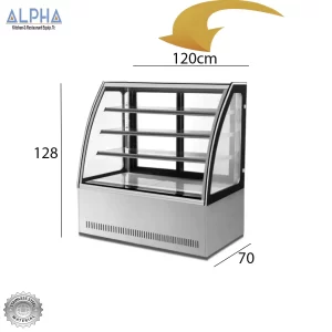 Cold Display-3 shelf 120 | CAKE DISPLAY SHOWCASE CS-1200E2/3 | cake chiller display