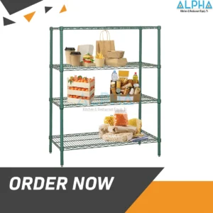 Green Epoxy Wire Shelf 150 | shelving unit uae