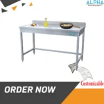 Work Table No Shelf +Splash | Kitchen Work Table heavy duty | ss Table | ss Work table