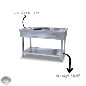 bain marie 4 gn | bain marie 4 with shelf