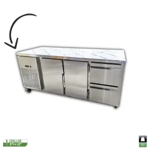 Counter Chiller 2 Doors and 2 Drawers