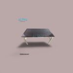 Steel Work Table Marble Top