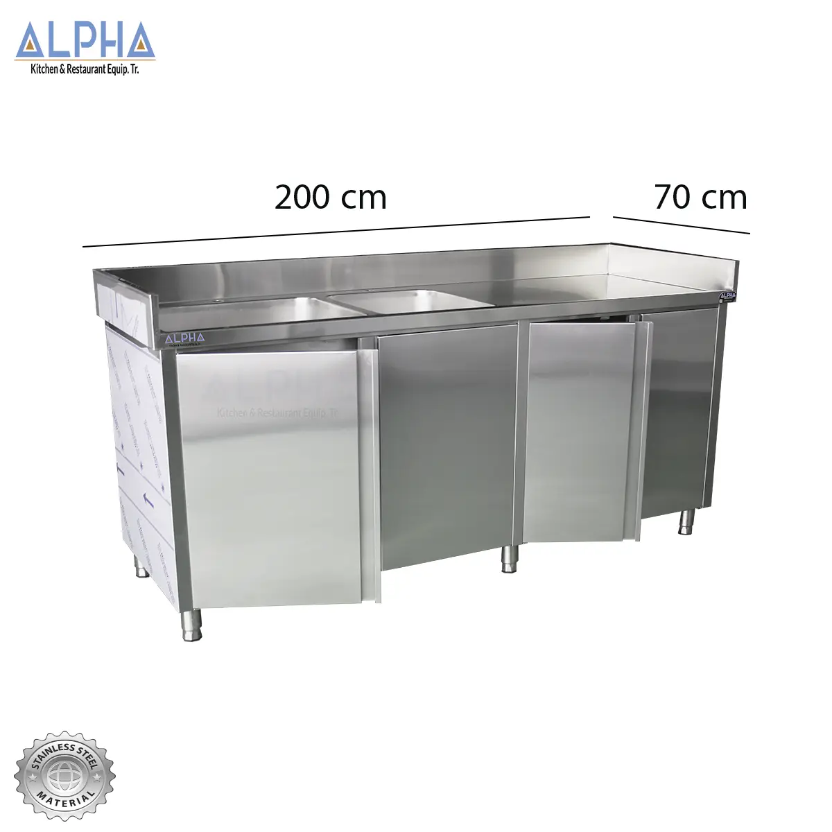 Ss Cabinet with Double Sink | ss sink | Stainless steel sink | UAE