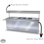 Bain Marie 6 GN Glass Top + Cabinet