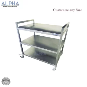 3 Tier Ss Serving Trolley | cleaning trolley | 3 Tier Stainless Steel Serving Trolley | GRACE KITCHEN Commercial Heavy Duty | Vague Stainless Steel Transparent Diamond | KUNGSFORS kitchen trolley, stainless steel, 3 Tier Stainless Steel Serving Trolley, KUNGSFORS kitchen trolley stainless steel, Service Trolley 3 layer 